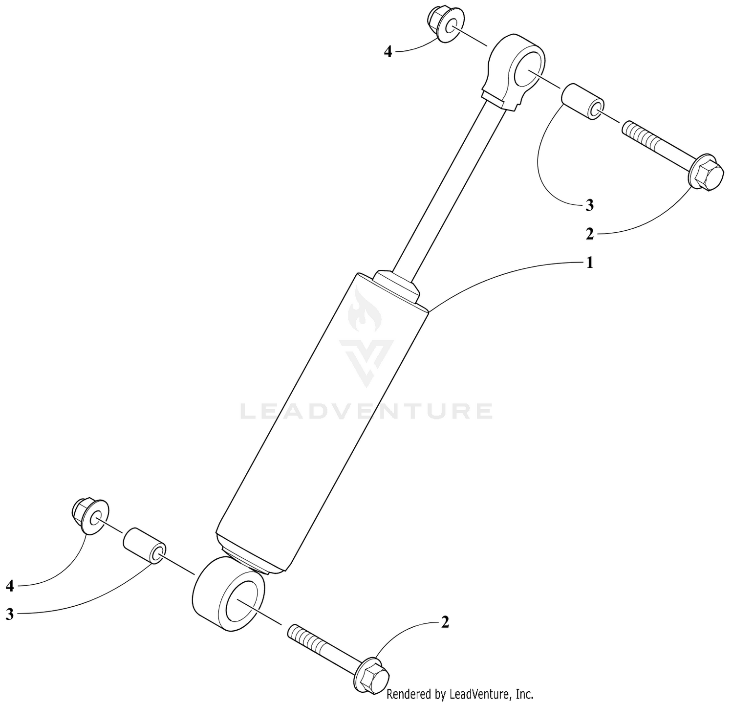 REAR SUSPENSION REAR ARM SHOCK ABSORBER [106305]