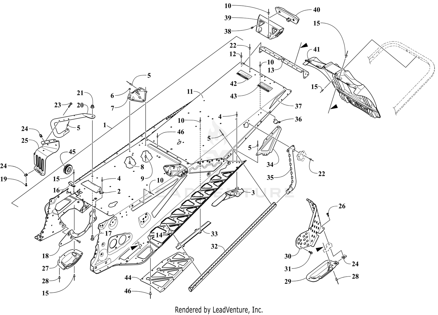 TUNNEL AND SNOWFLAP ASSEMBLY [110019]