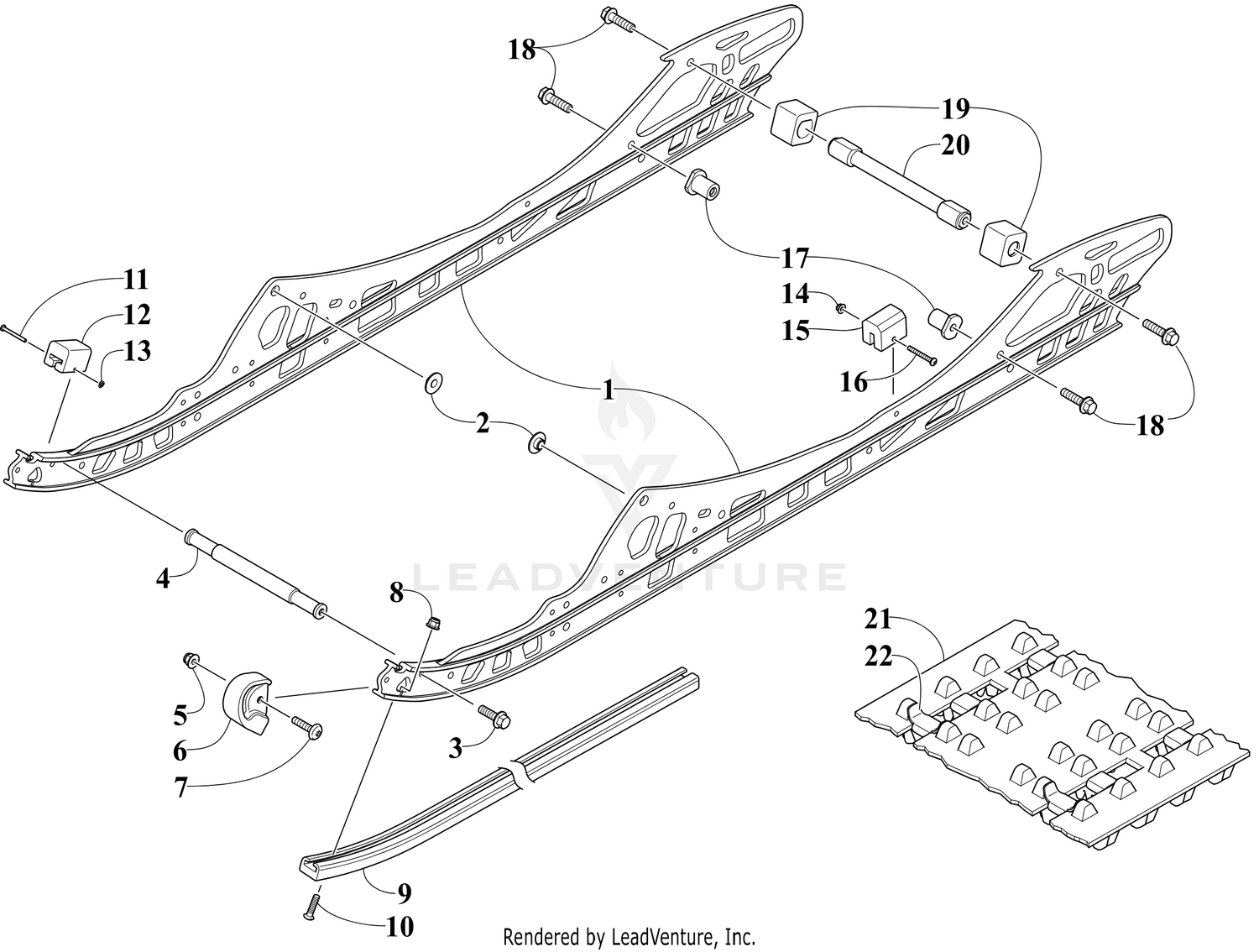SLIDE RAIL AND TRACK ASSEMBLY [108965]