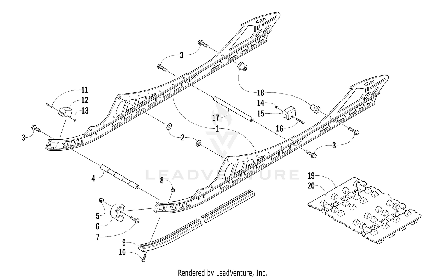SLIDE RAIL AND TRACK ASSEMBLY [98268]