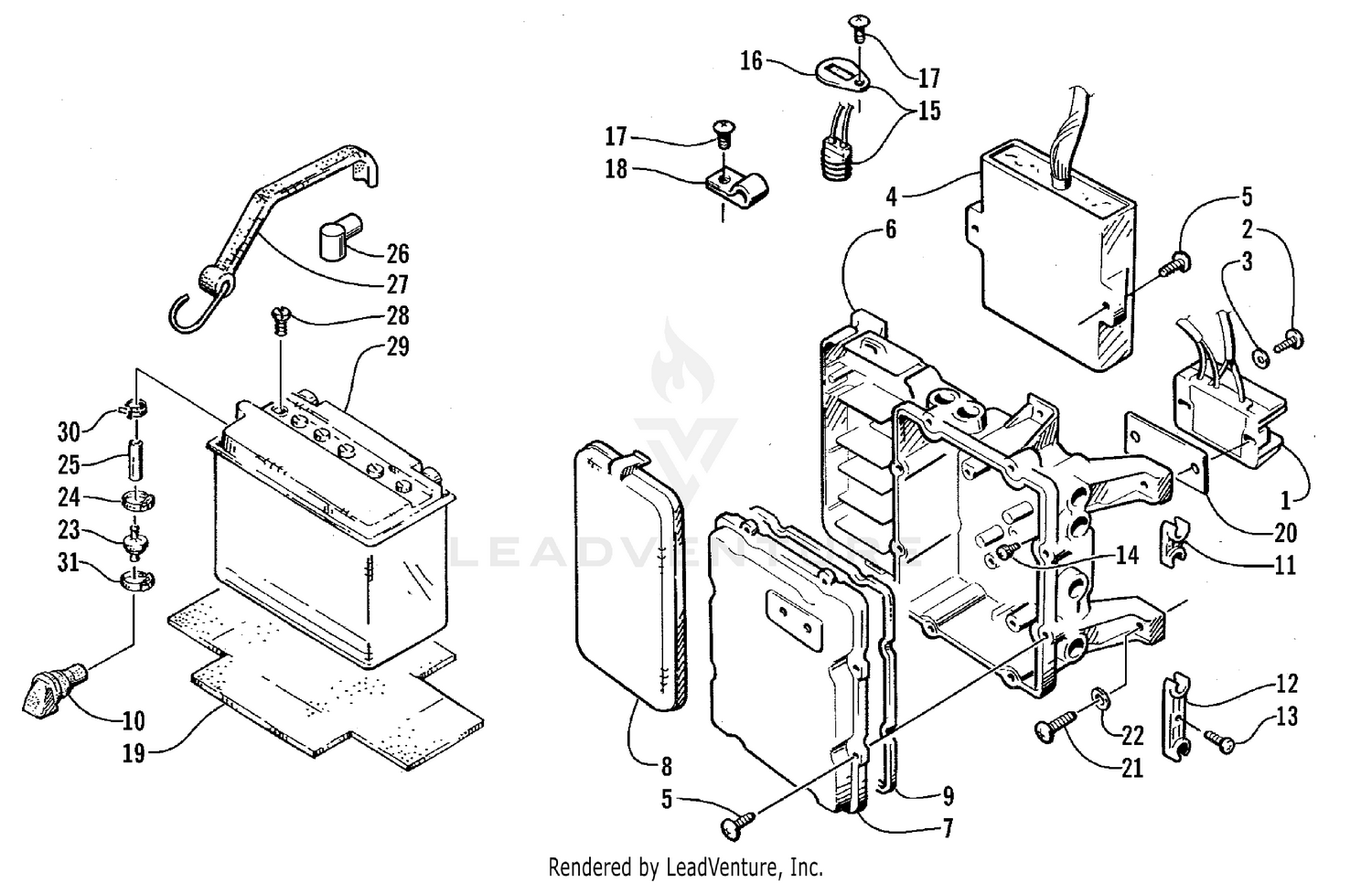 ELECTRICAL MODULE AND BATTERY [73430]