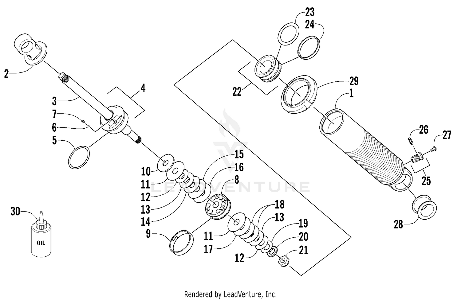 REAR SUSPENSION FRONT ARM SHOCK ABSORBER [60067]