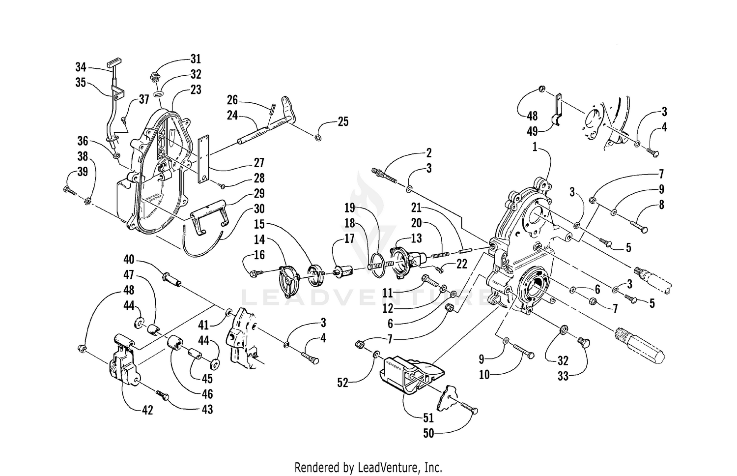 DROPCASE AND CHAIN TENSION ASSEMBLY [76800]