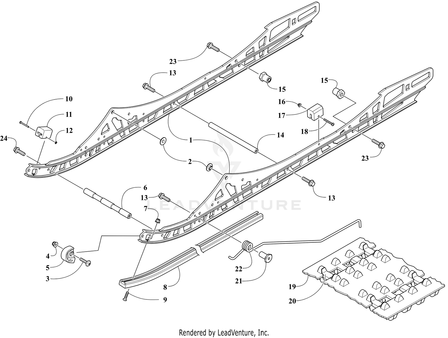 SLIDE RAIL AND TRACK ASSEMBLY [109015]
