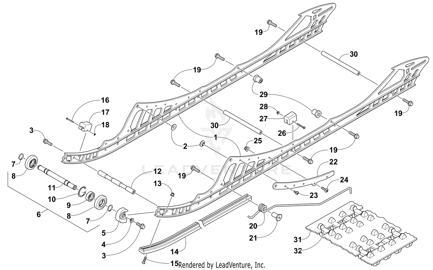 SLIDE RAIL AND TRACK ASSEMBLY [103354]