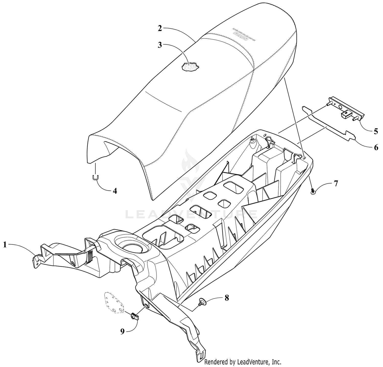 SEAT AND TAILLIGHT ASSEMBLY [110709]