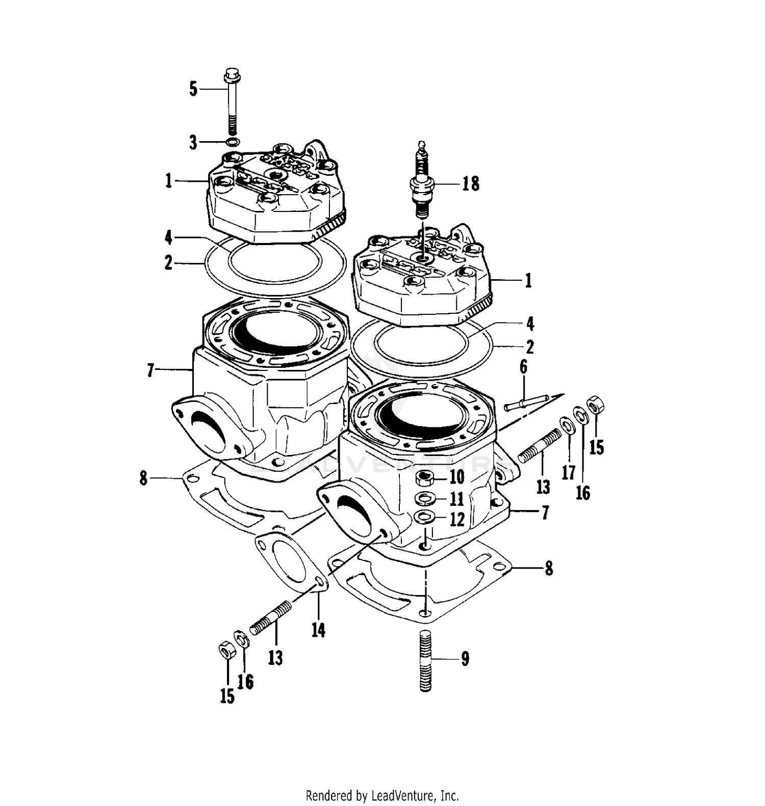 CYLINDER AND HEAD ASSEMBLY [63498]