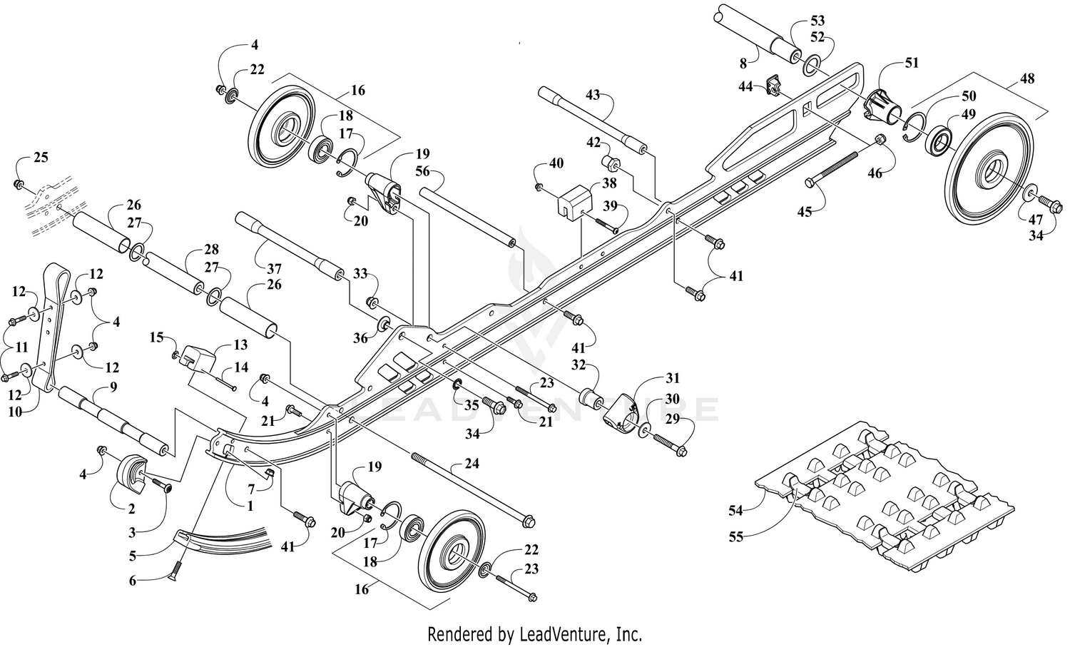 REAR SUSPENSION RAIL ASSEMBLY [110821]