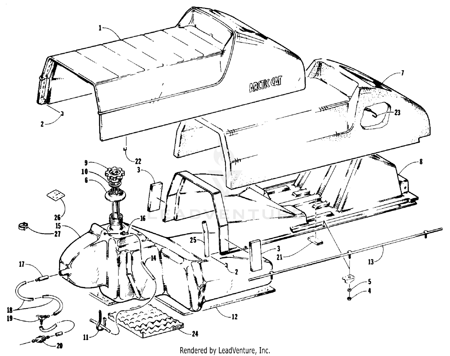 SEAT AND GAS TANK ASSEMBLIES [58009]