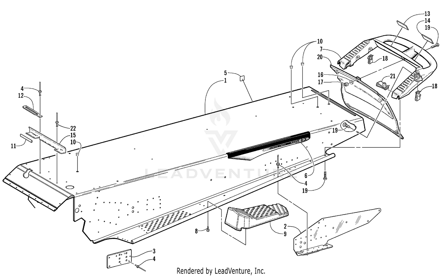 TUNNEL AND REAR BUMPER [76185]