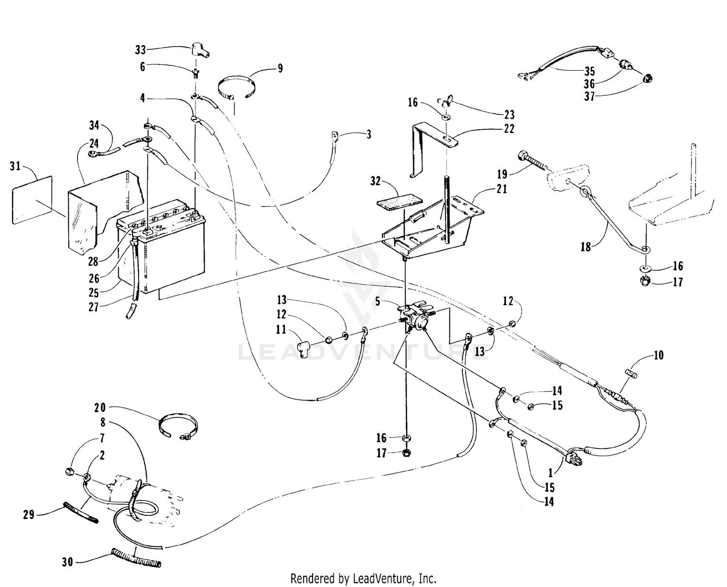 BATTERY, SOLENOID, AND CABLES [63764]