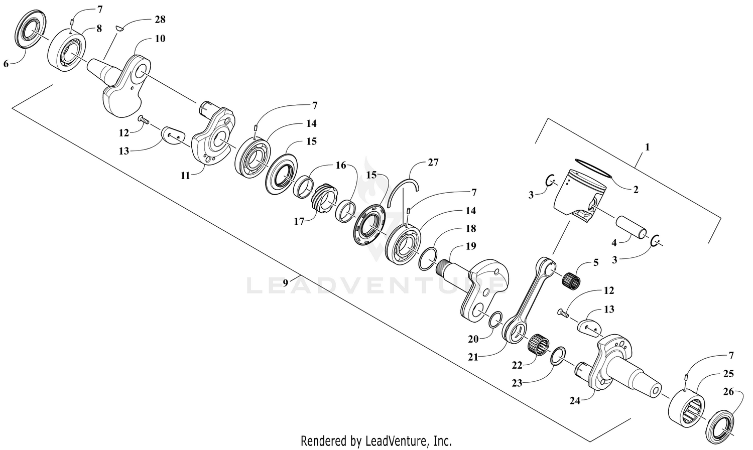 PISTON AND CRANKSHAFT [106257]