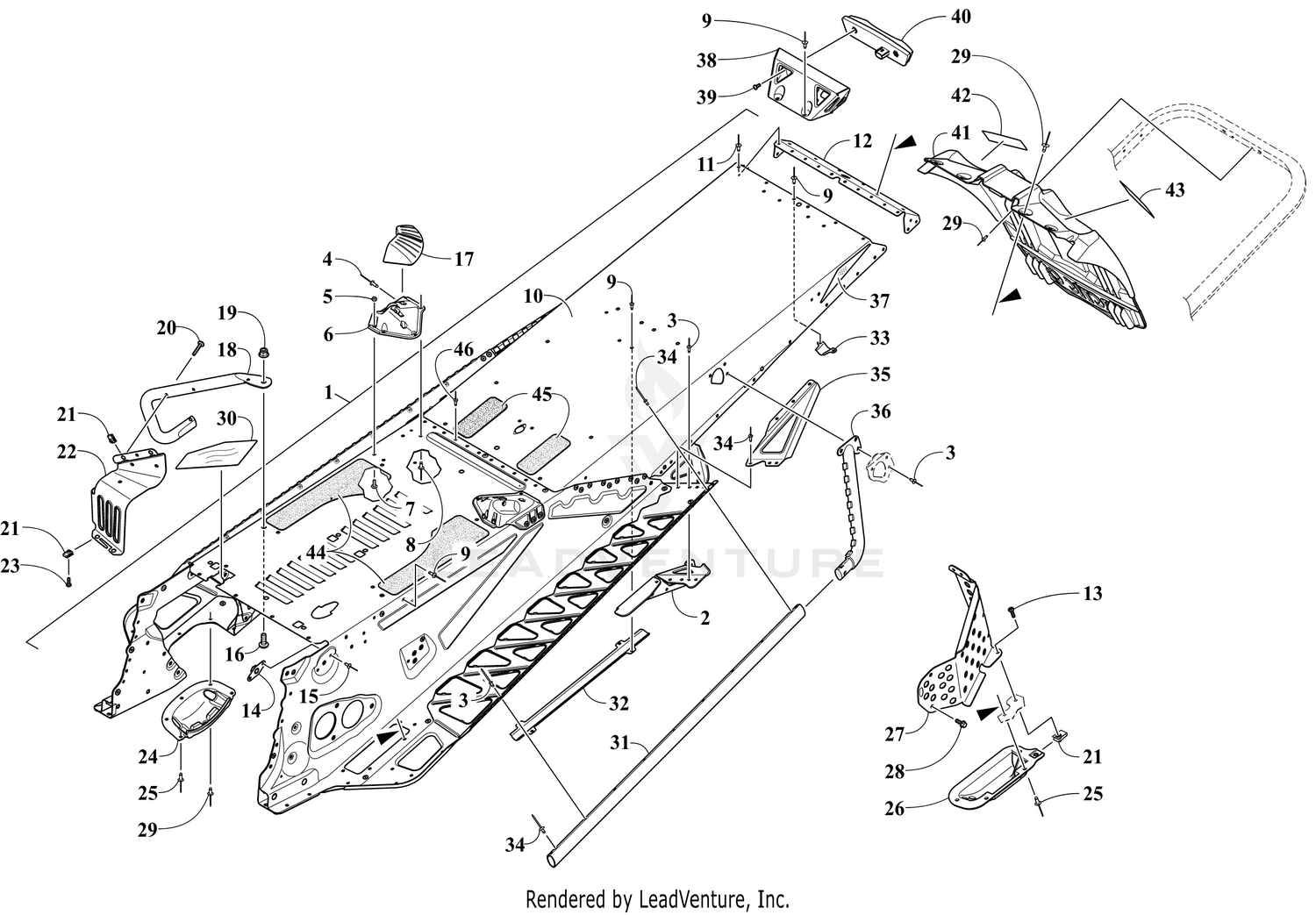 TUNNEL AND SNOWFLAP ASSEMBLY [111302]