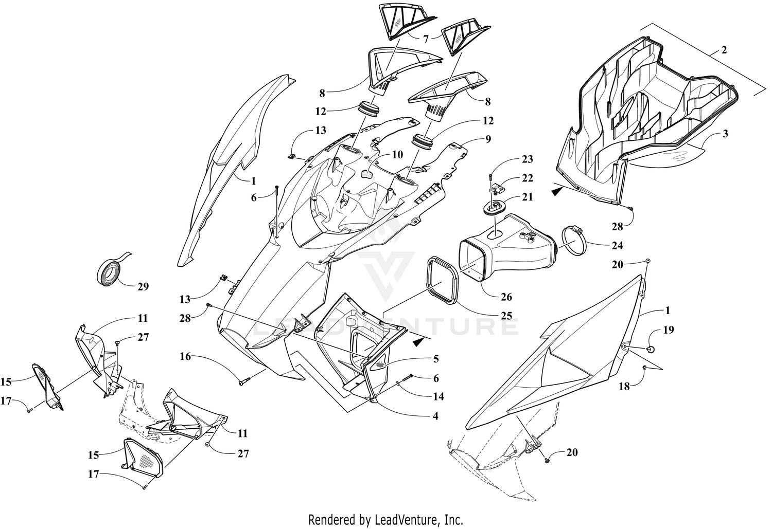 HOOD AND AIR INTAKE ASSEMBLY [109873]