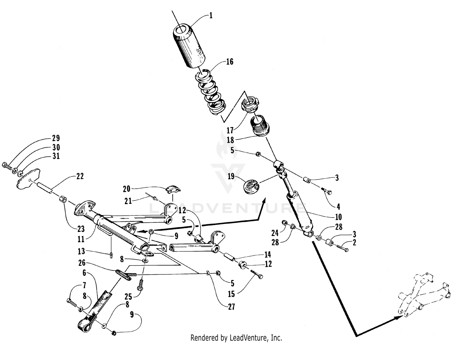 REAR SUSPENSION FRONT ARM ASSEMBLY [66643]