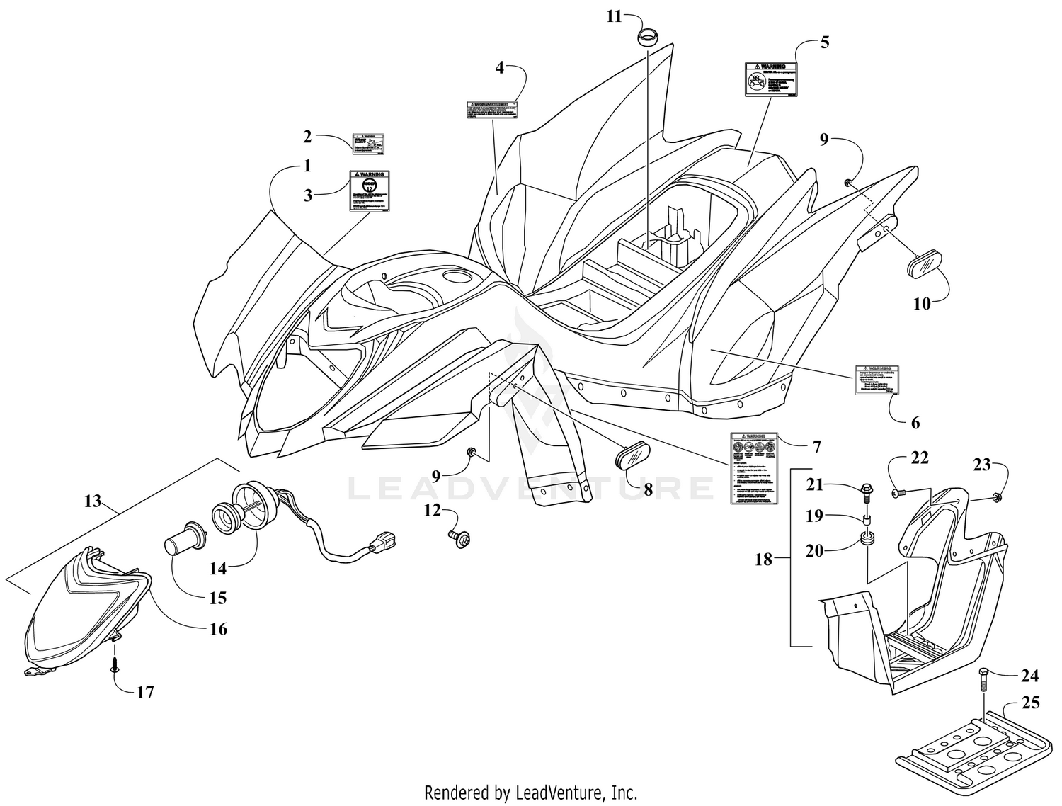 BODY PANEL AND HEADLIGHT ASSEMBLY [302376]