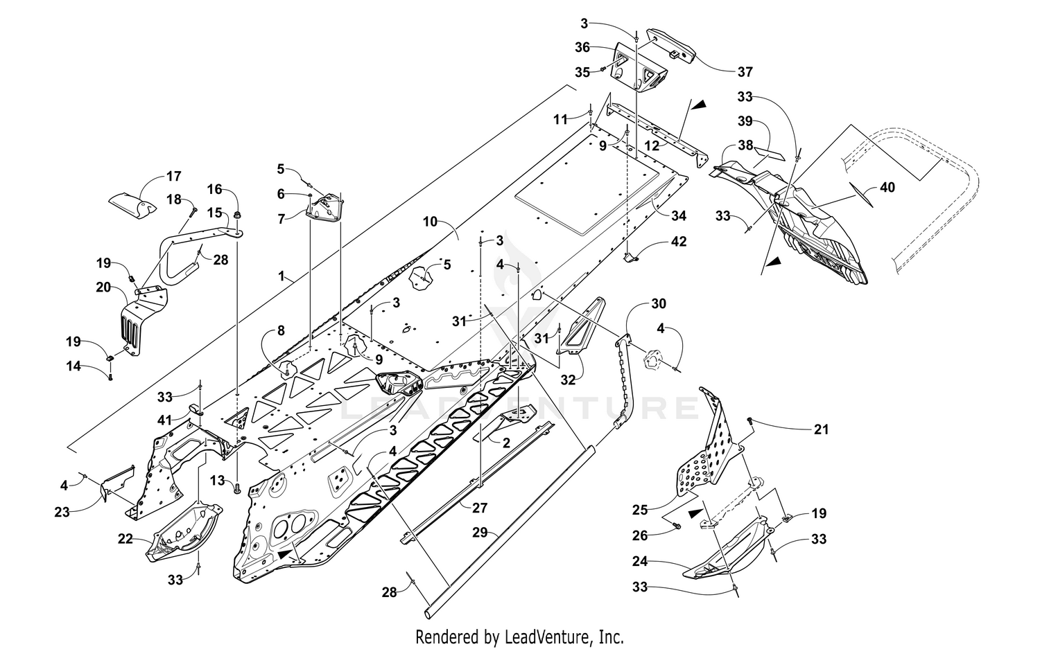 TUNNEL AND SNOWFLAP ASSEMBLY [105886]