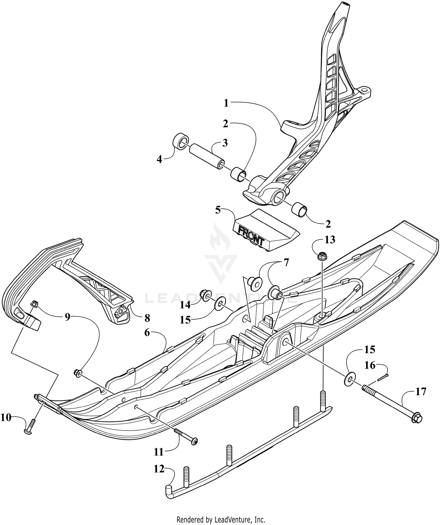 SKI AND SPINDLE ASSEMBLY [110924]