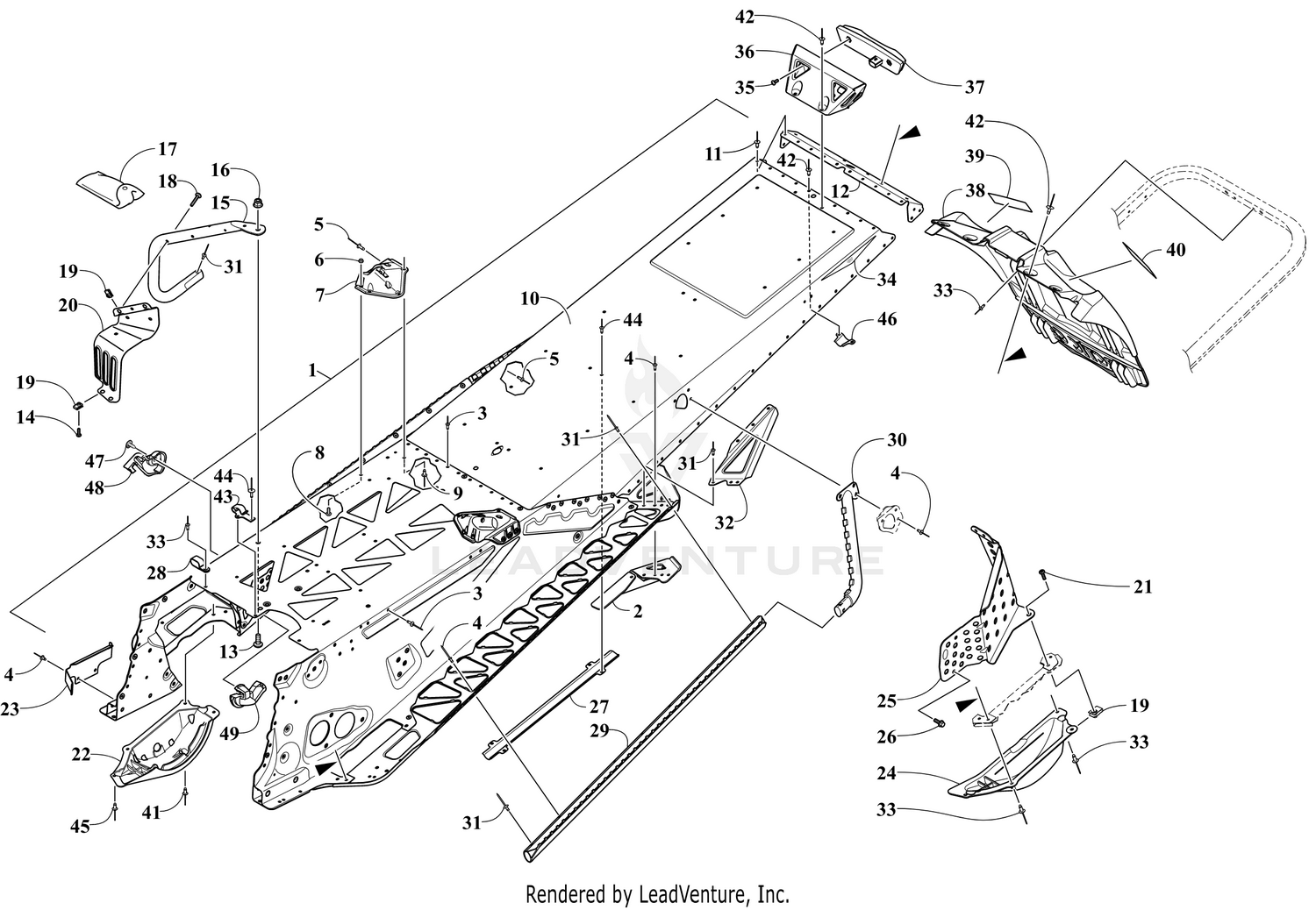 TUNNEL AND SNOWFLAP ASSEMBLY [110010]