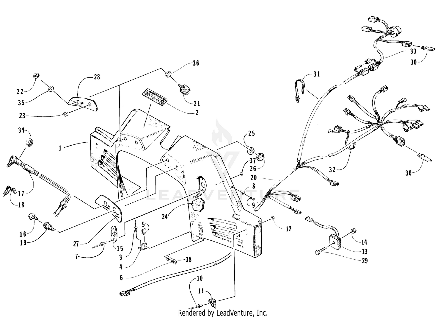 CONSOLE, SWITCHES, AND WIRING ASSEMBLIES [63890]