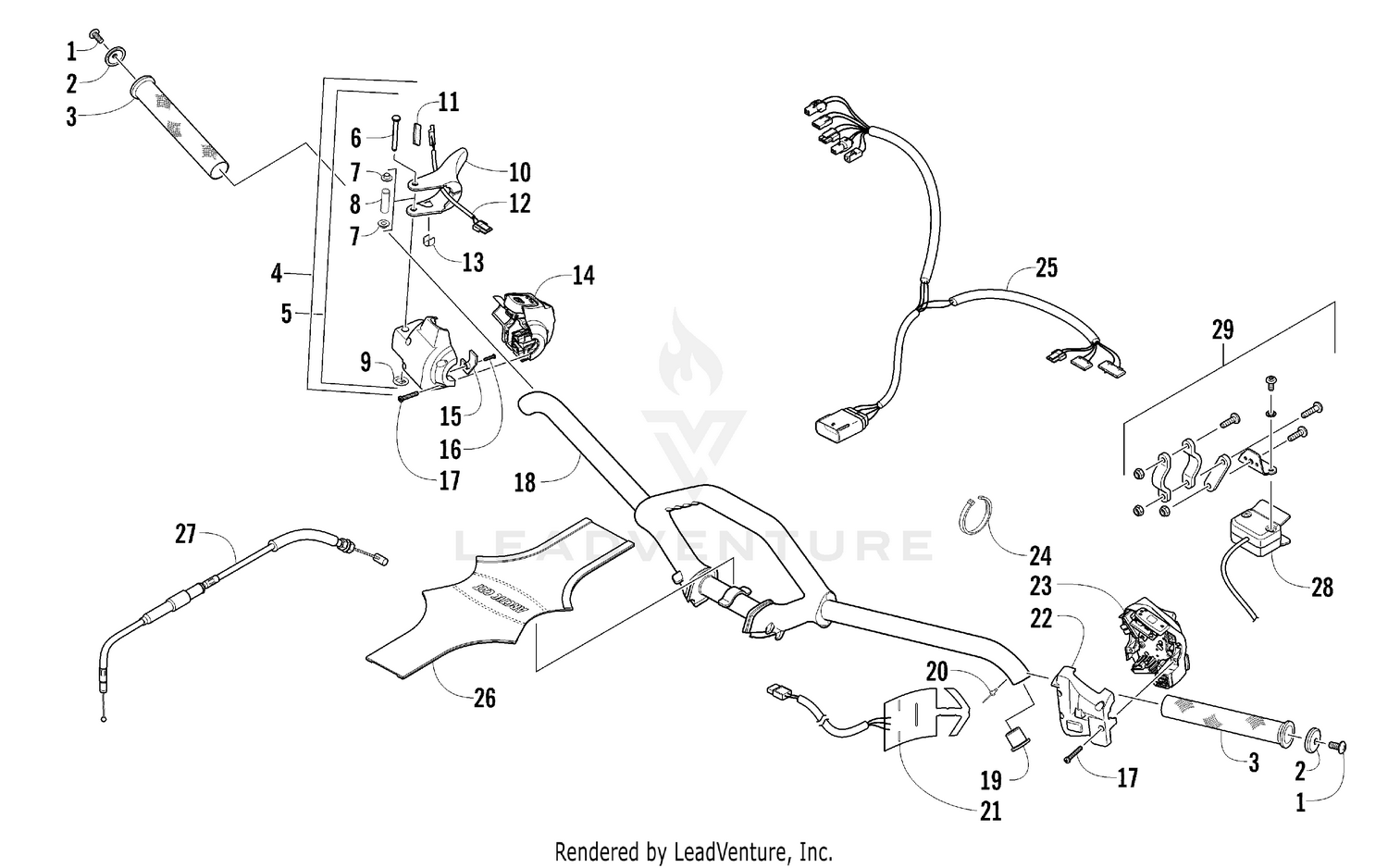 HANDLEBAR AND CONTROLS [97574]