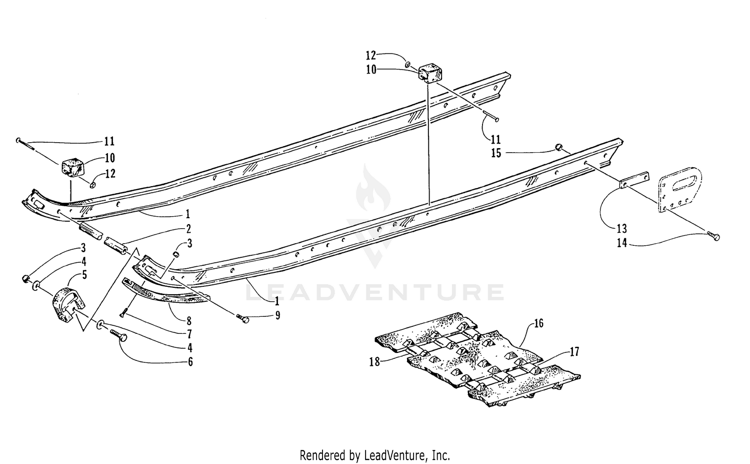 SLIDE RAIL AND TRACK ASSEMBLY [63981]
