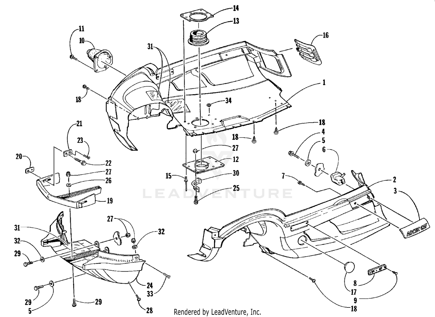 BELLY PAN AND FRONT BUMPER ASSEMBLY [67163]