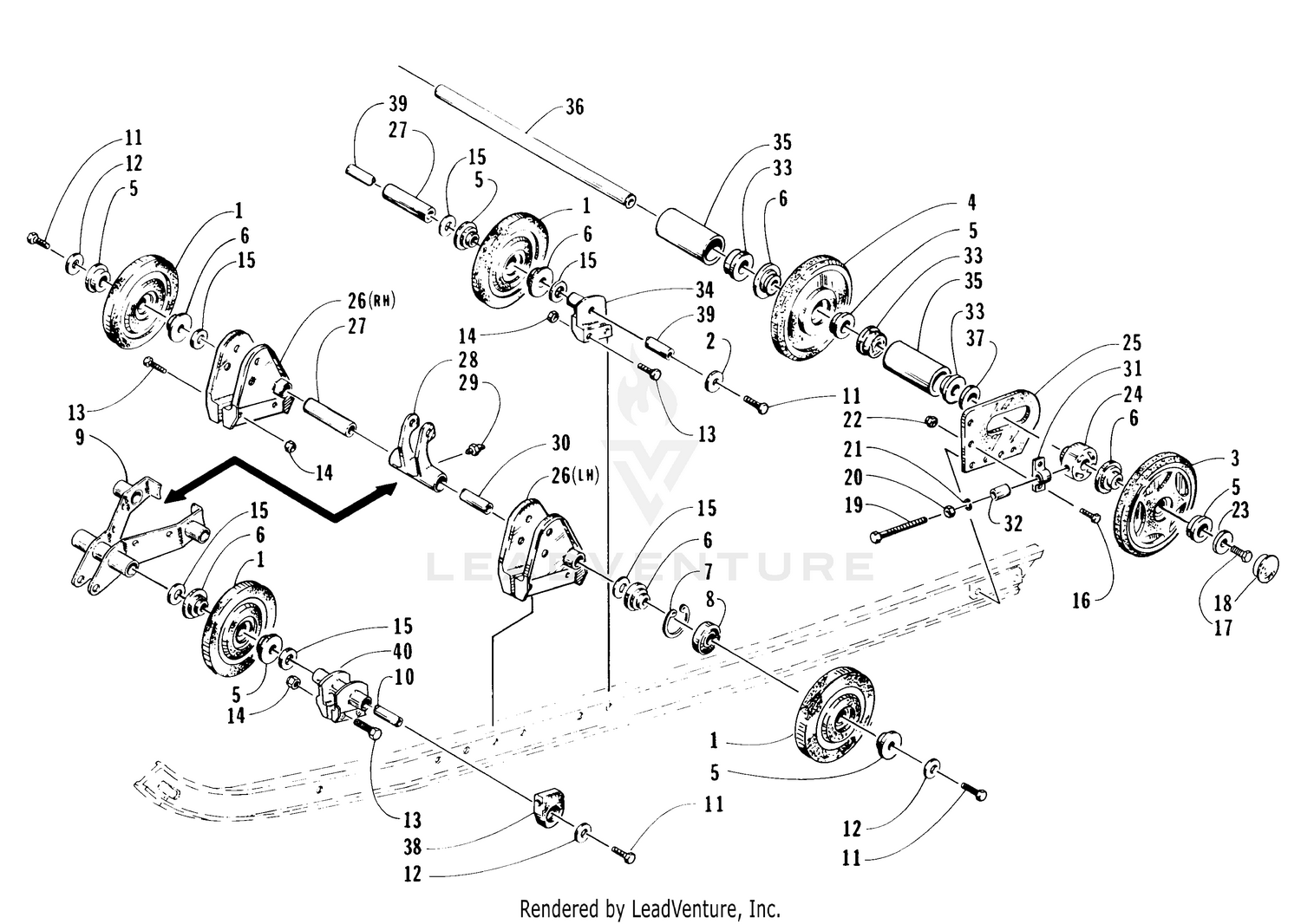 REAR SUSPENSION AXLE ASSEMBLY [63578]