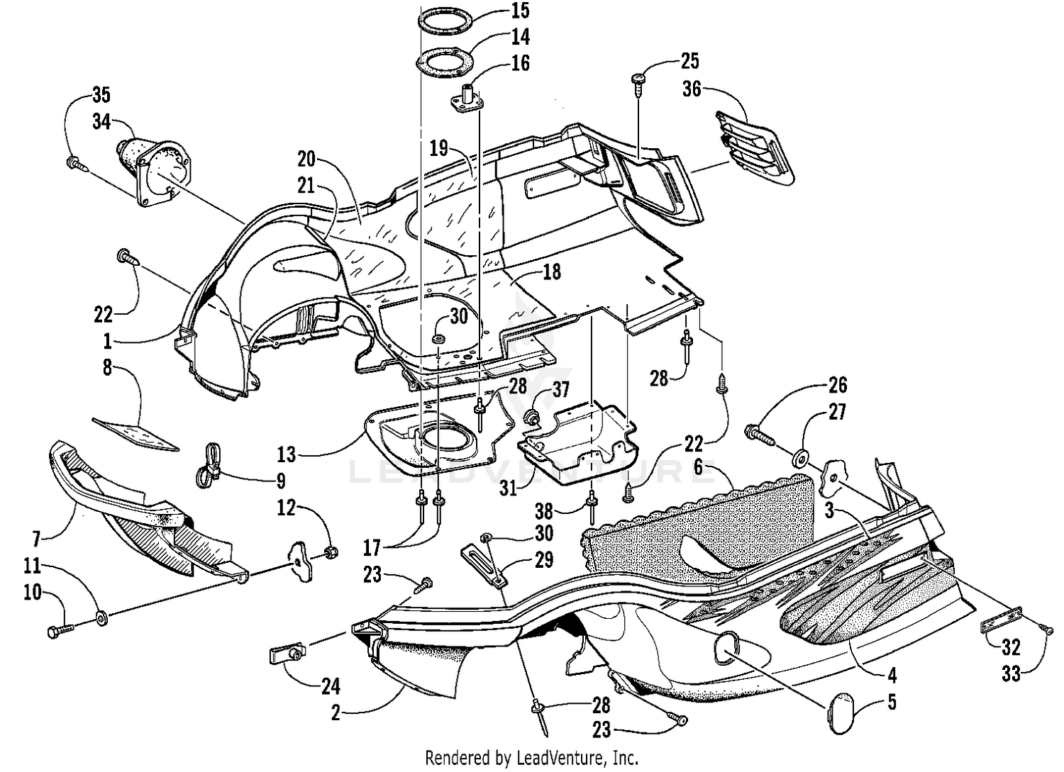 BELLY PAN AND FRONT BUMPER ASSEMBLY [60073]