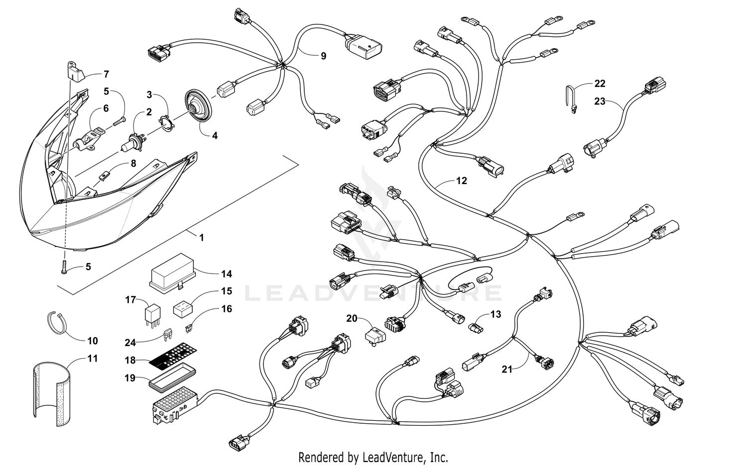 HEADLIGHT AND WIRING ASSEMBLIES [106289]