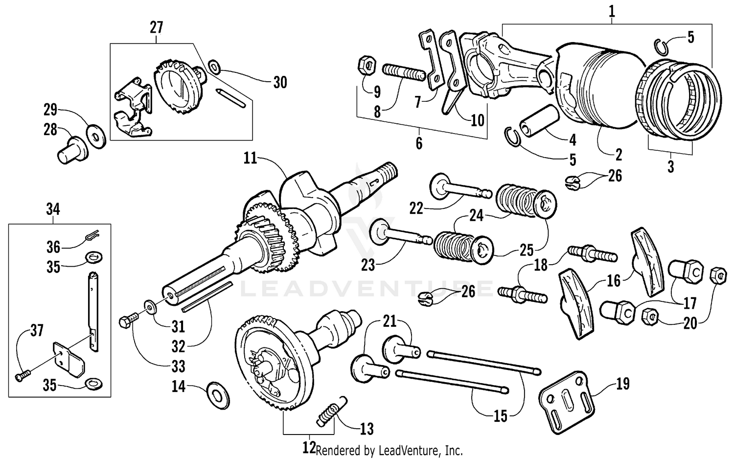 PISTON AND CRANKSHAFT [76051]