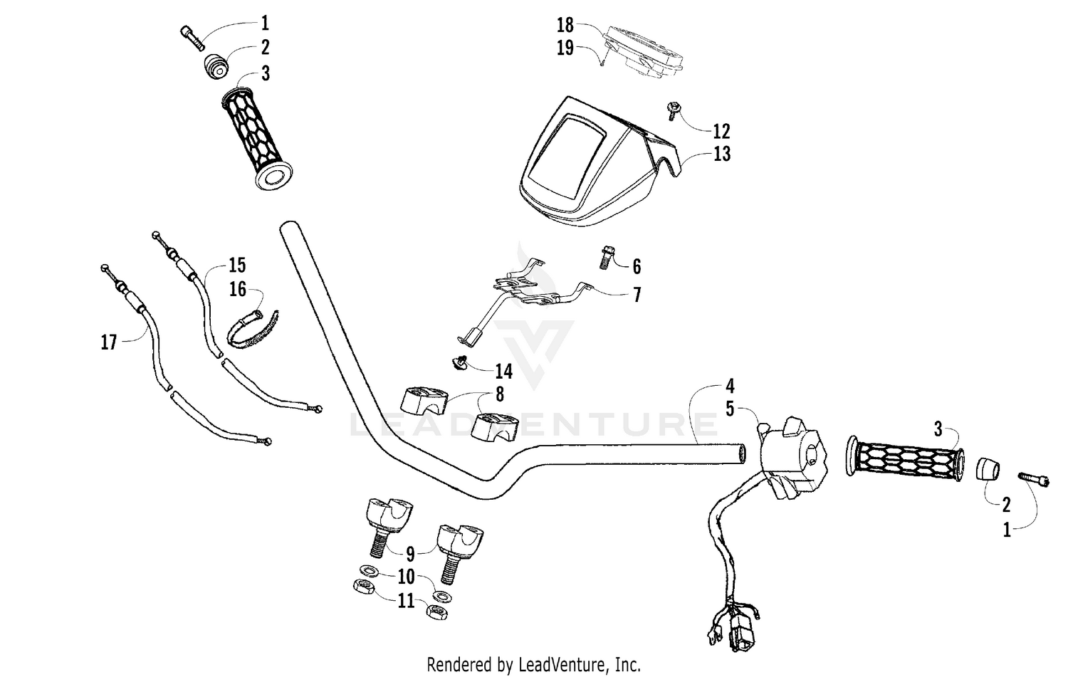 HANDLEBAR AND CONTROLS ASSEMBLY [94247]