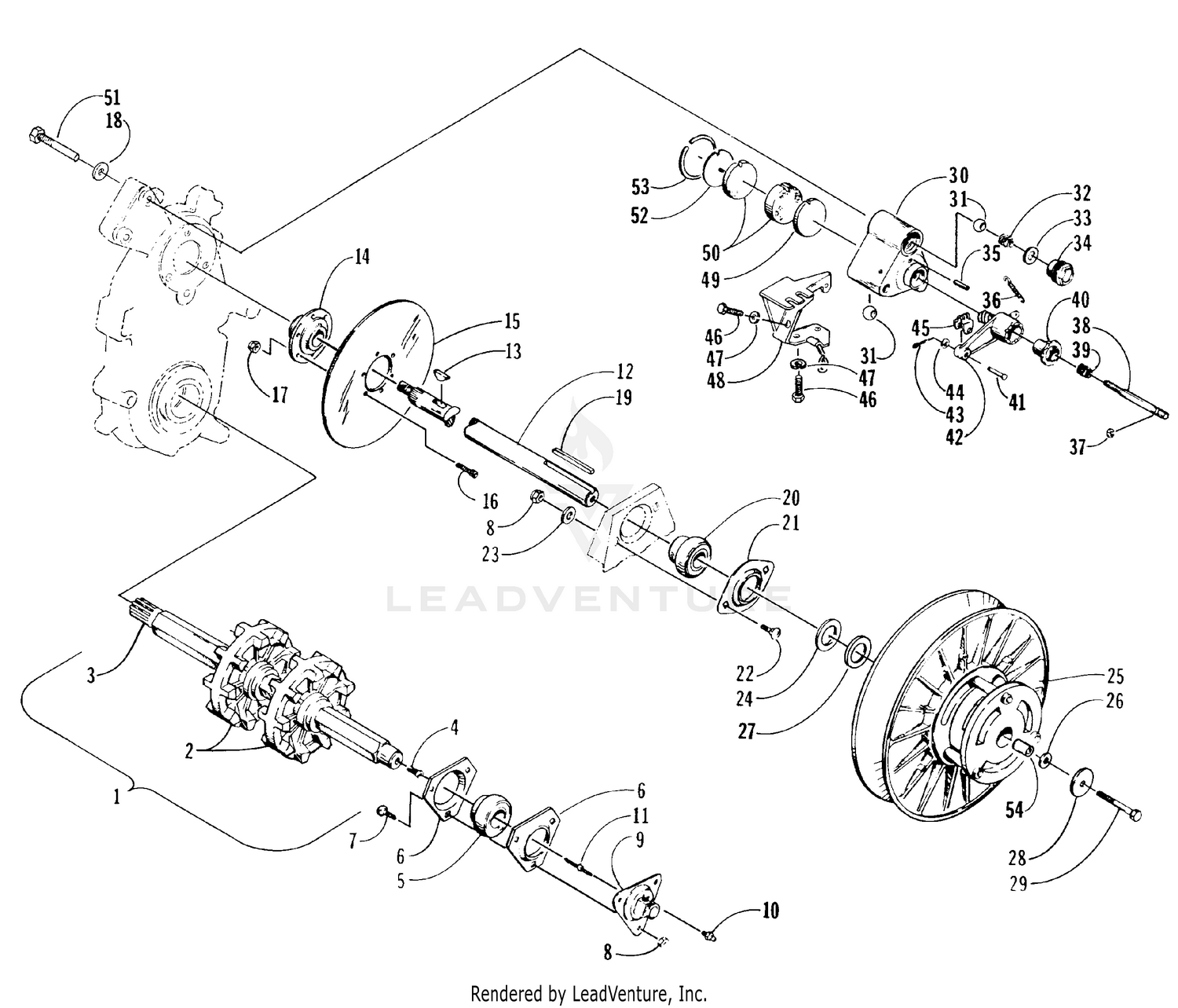 DRIVE TRAIN SHAFTS AND BRAKE ASSEMBLIES [63664]