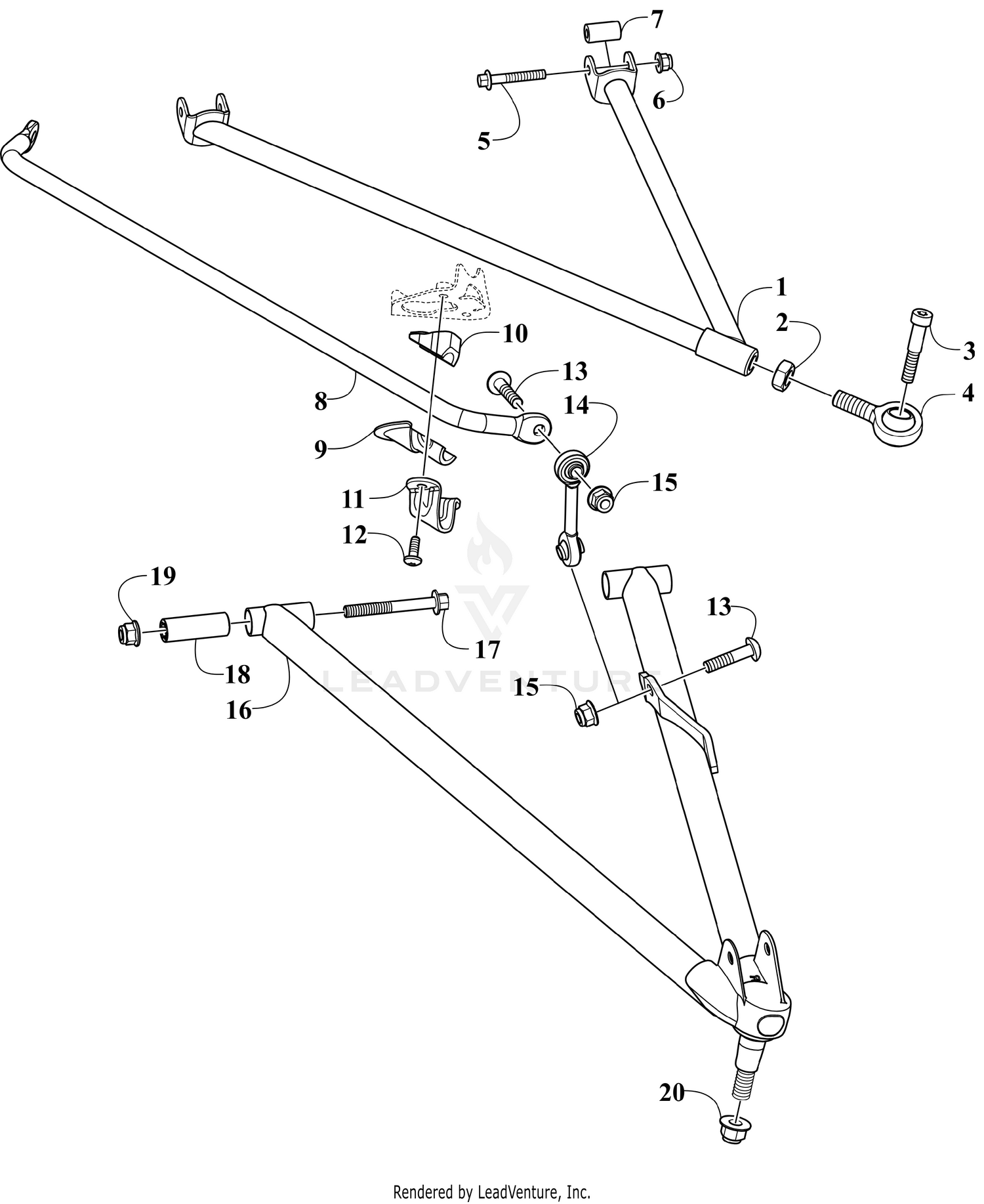 A-ARM AND SWAY BAR ASSEMBLY [110613]
