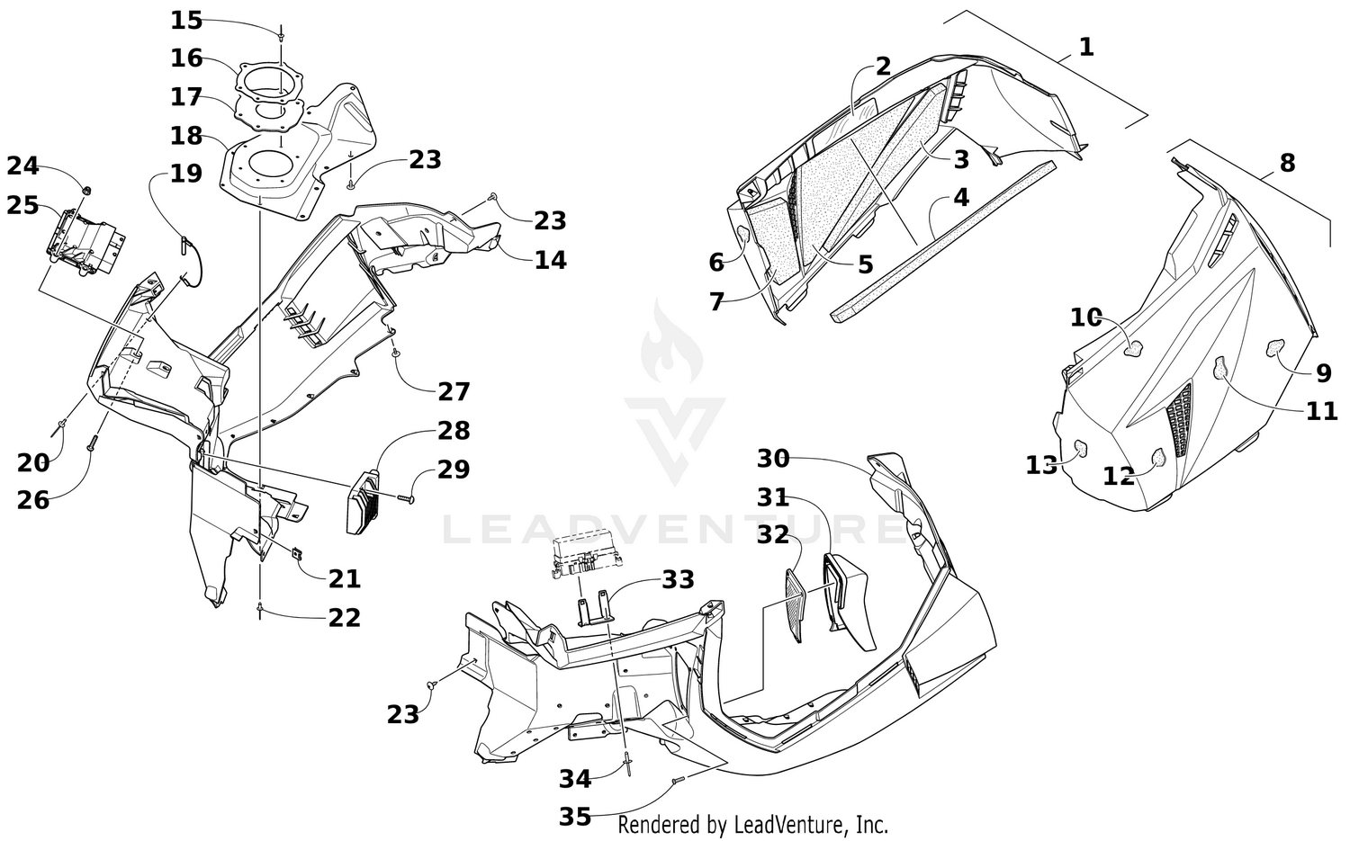 SKID PLATE AND SIDE PANEL ASSEMBLY [106164]