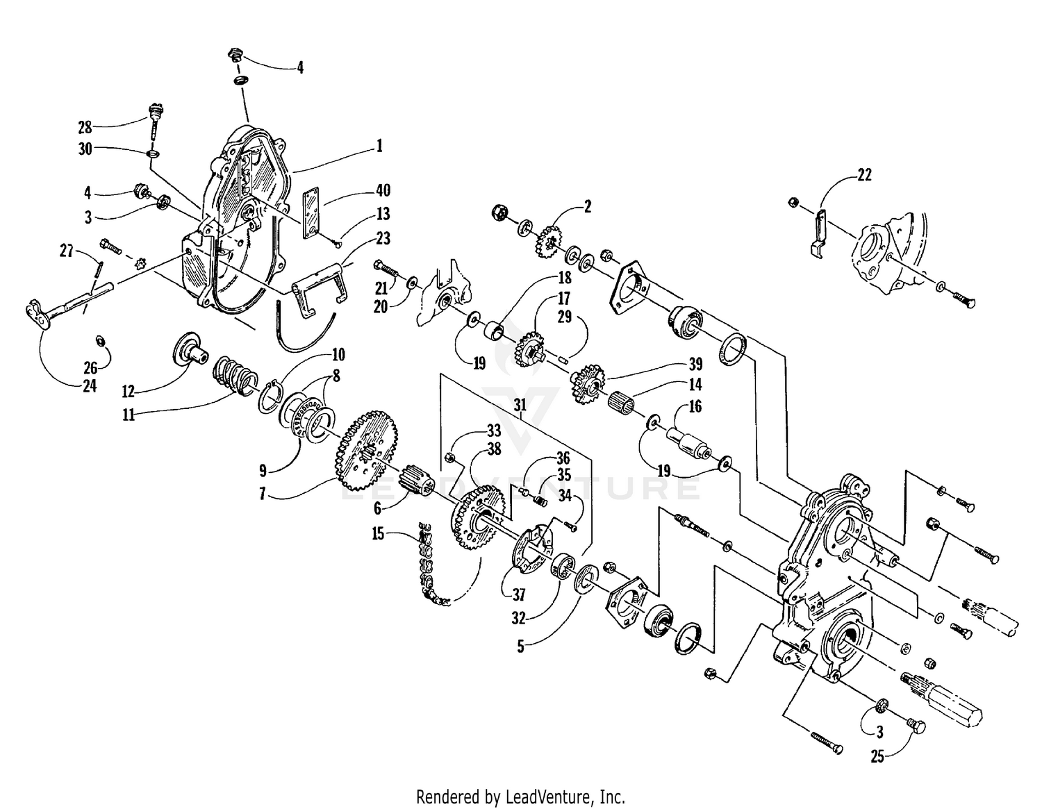 DRIVE/REVERSE DROPCASE ASSEMBLY [66648]