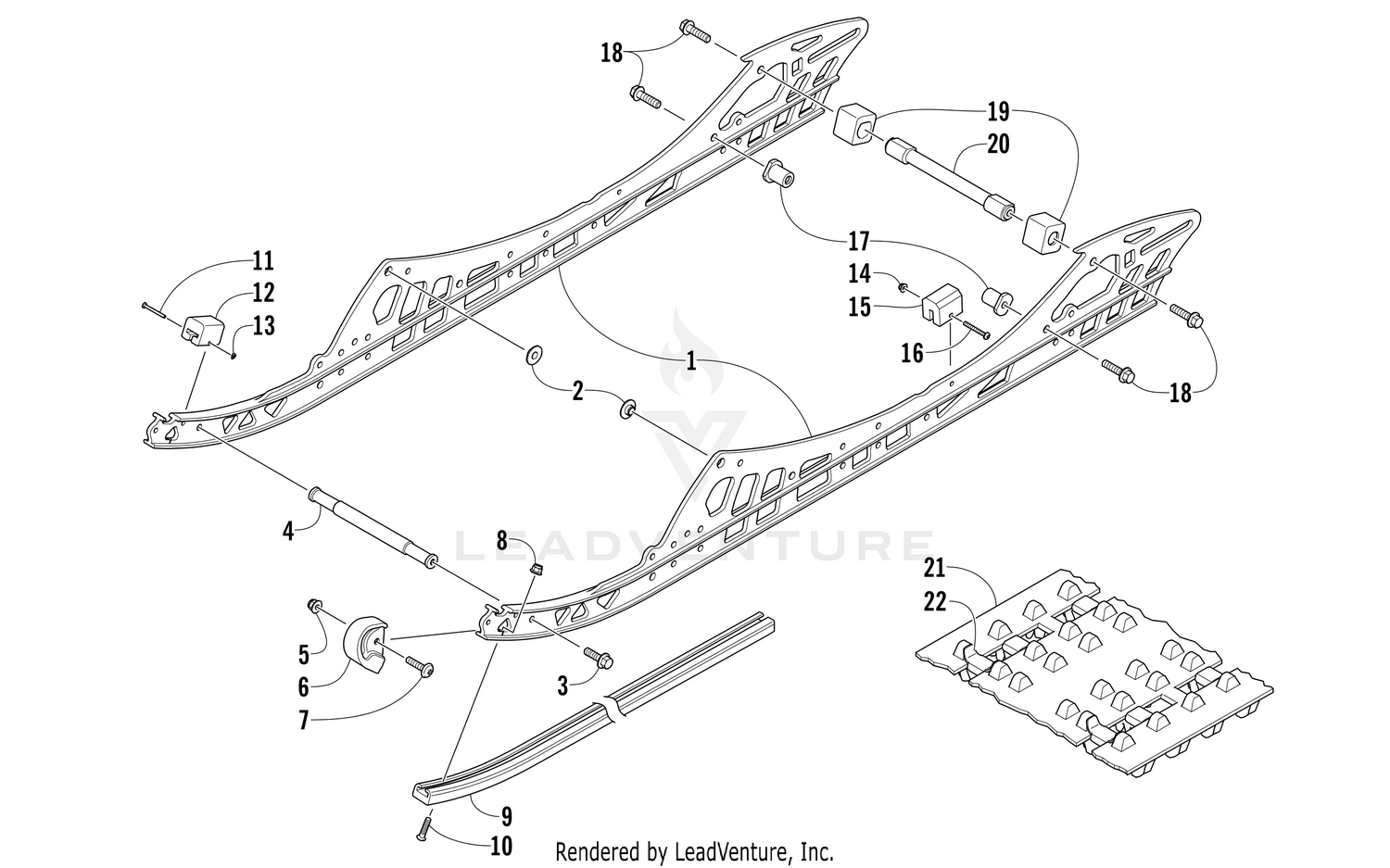 SLIDE RAIL AND TRACK ASSEMBLY [105753]