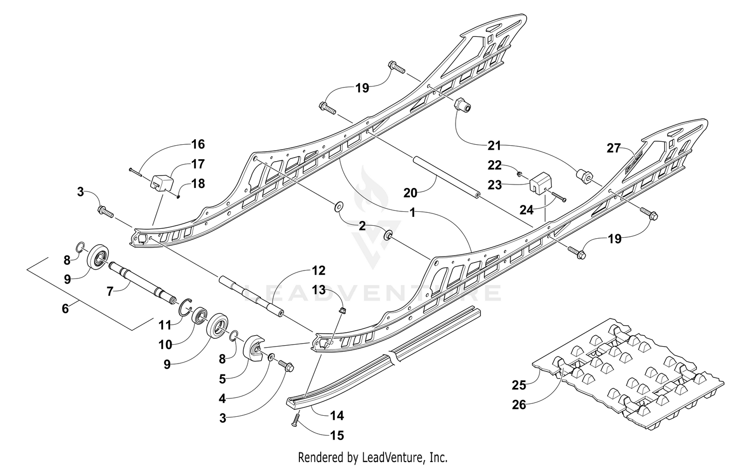 SLIDE RAIL AND TRACK ASSEMBLY [103618]