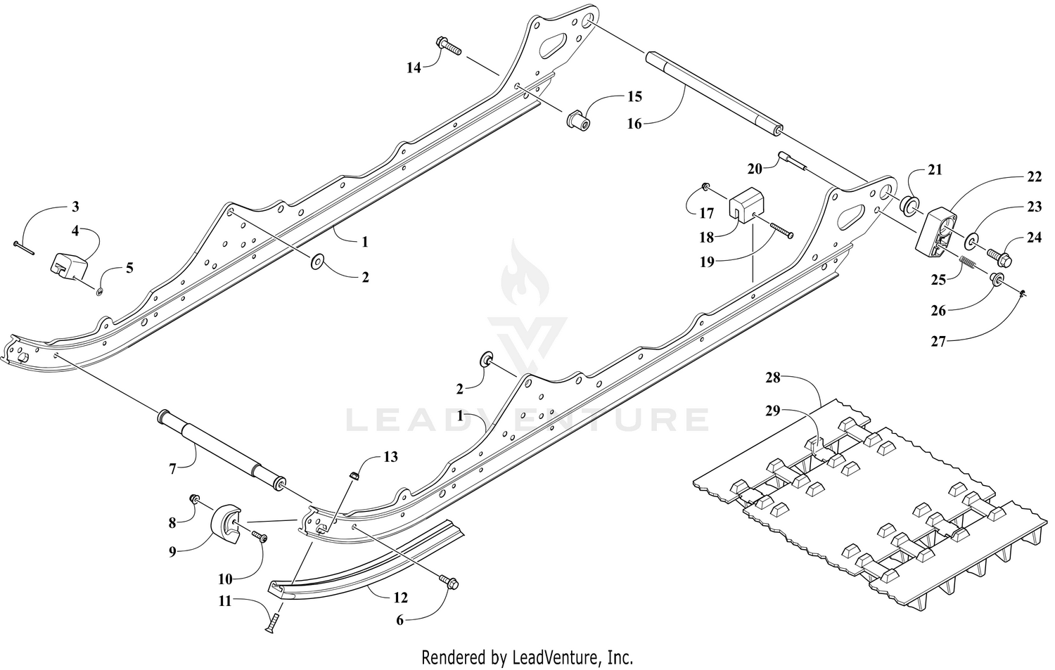 SLIDE RAIL AND TRACK ASSEMBLY [109871]