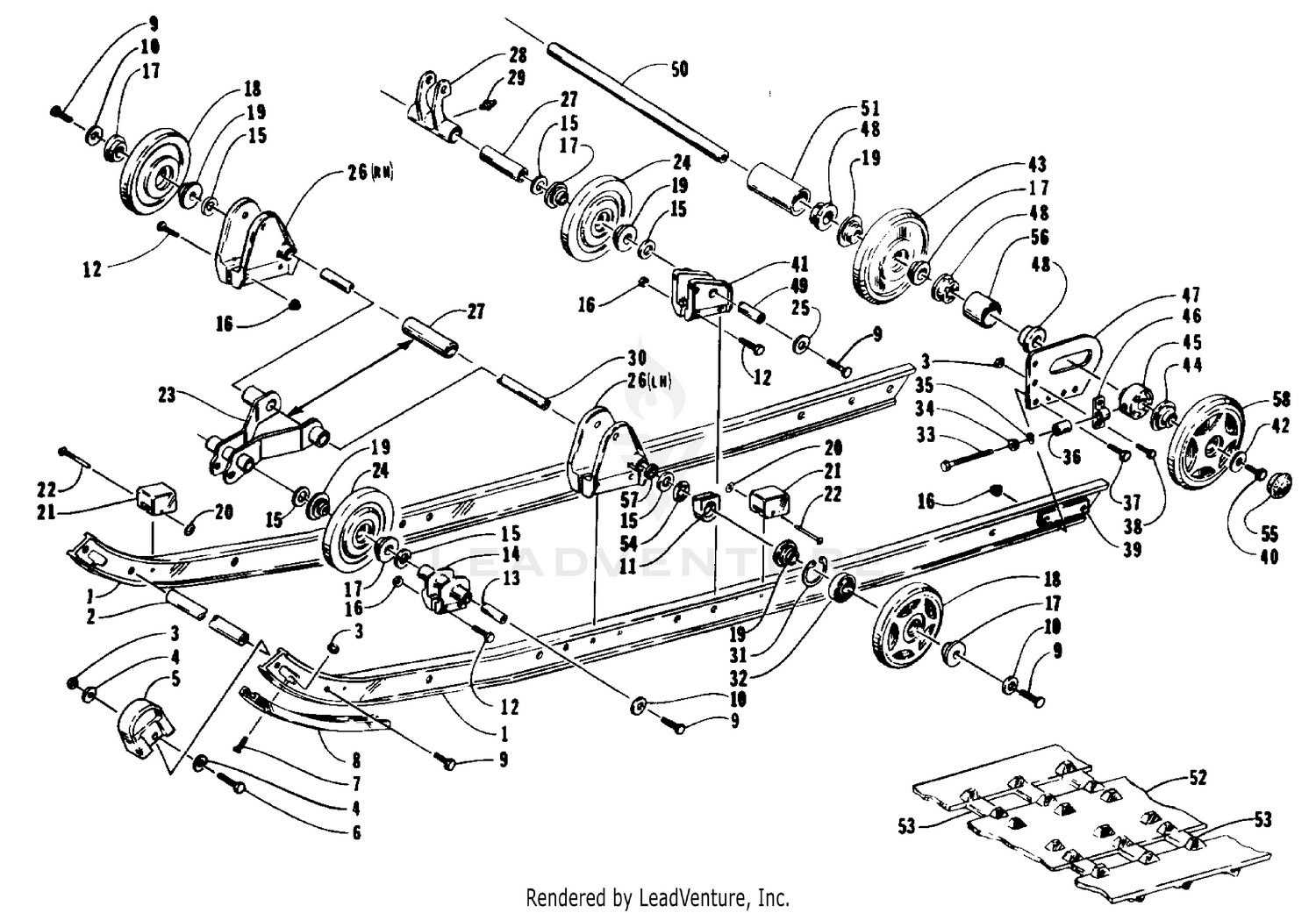 SLIDE RAIL AND TRACK ASSEMBLY [61116]