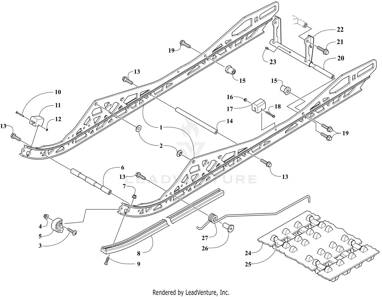 SLIDE RAIL AND TRACK ASSEMBLY [110590]