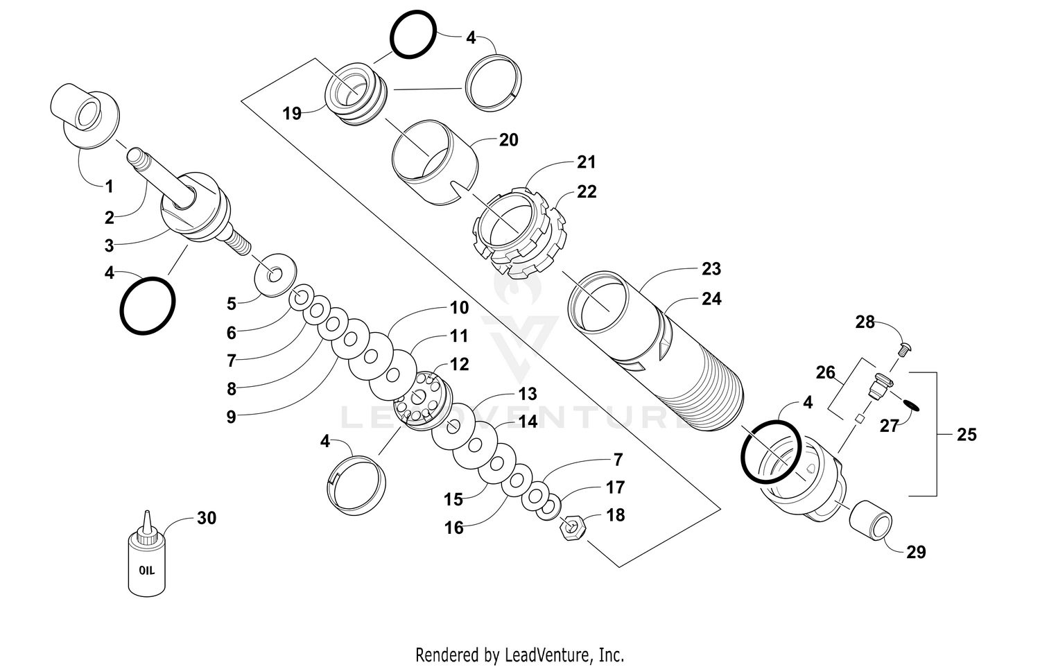 REAR SUSPENSION FRONT ARM SHOCK ABSORBER [100575]
