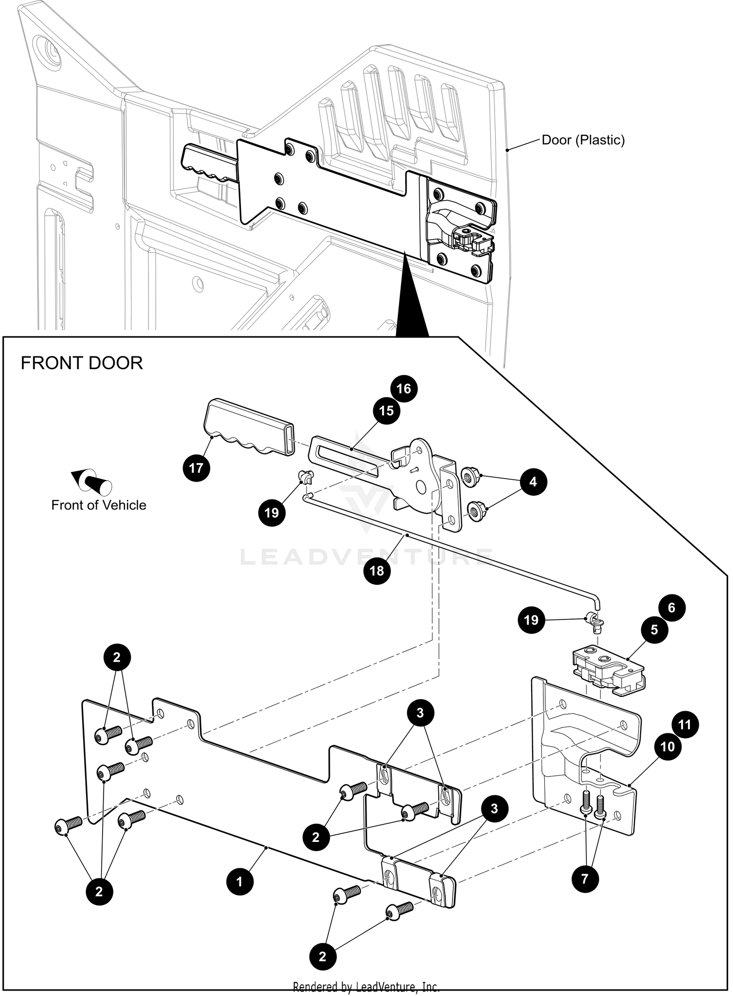 COVER PLATE, DOOR LATCH - FRONT DOOR [302447]