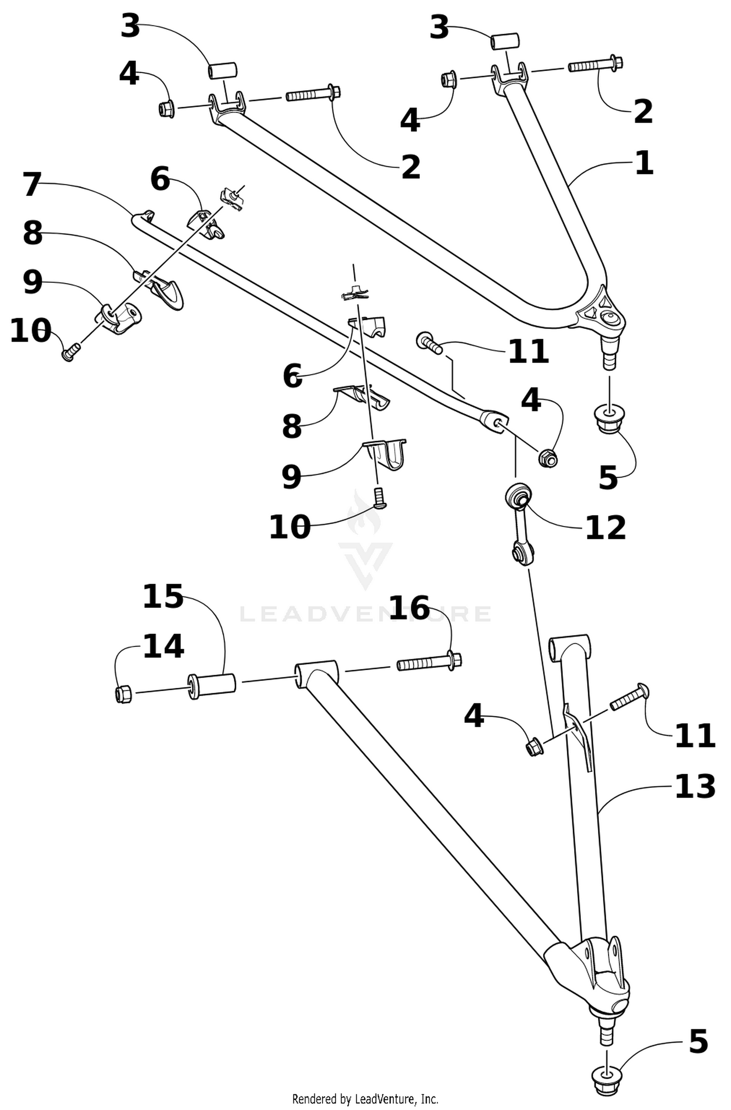 A-ARM AND SWAY BAR ASSEMBLY [106145]