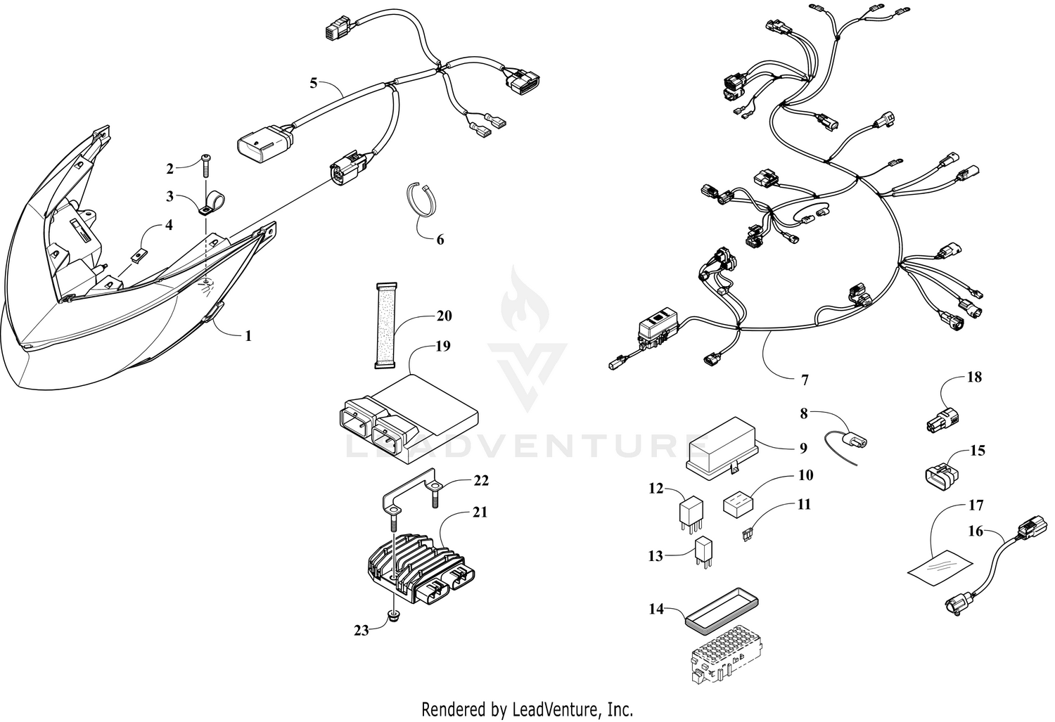HEADLIGHT AND WIRING ASSEMBLIES [110750]