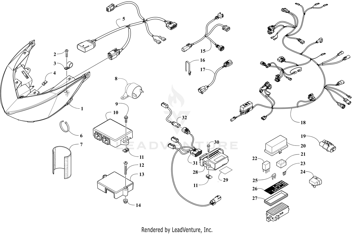 HEADLIGHT AND WIRING ASSEMBLIES [109020]