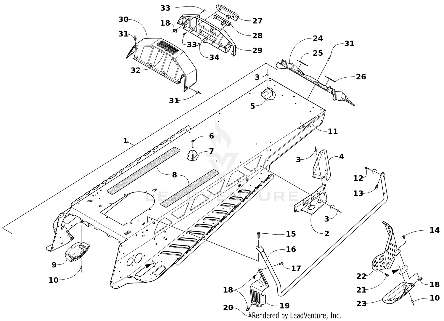TUNNEL AND SNOWFLAP ASSEMBLY [106158]