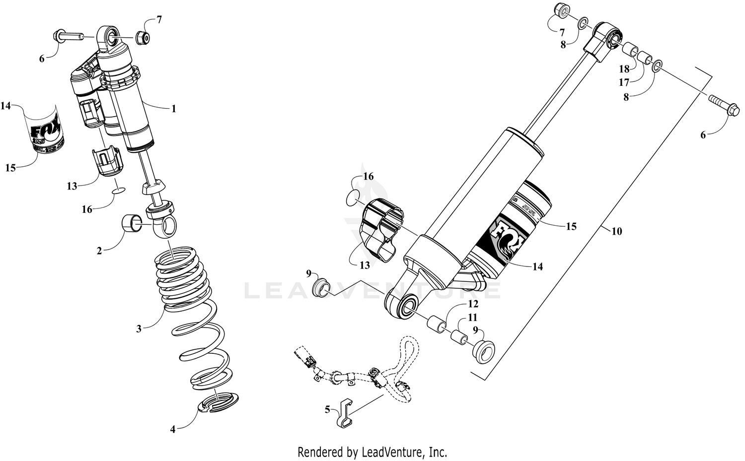REAR SUSPENSION SHOCK ABSORBERS [111269]