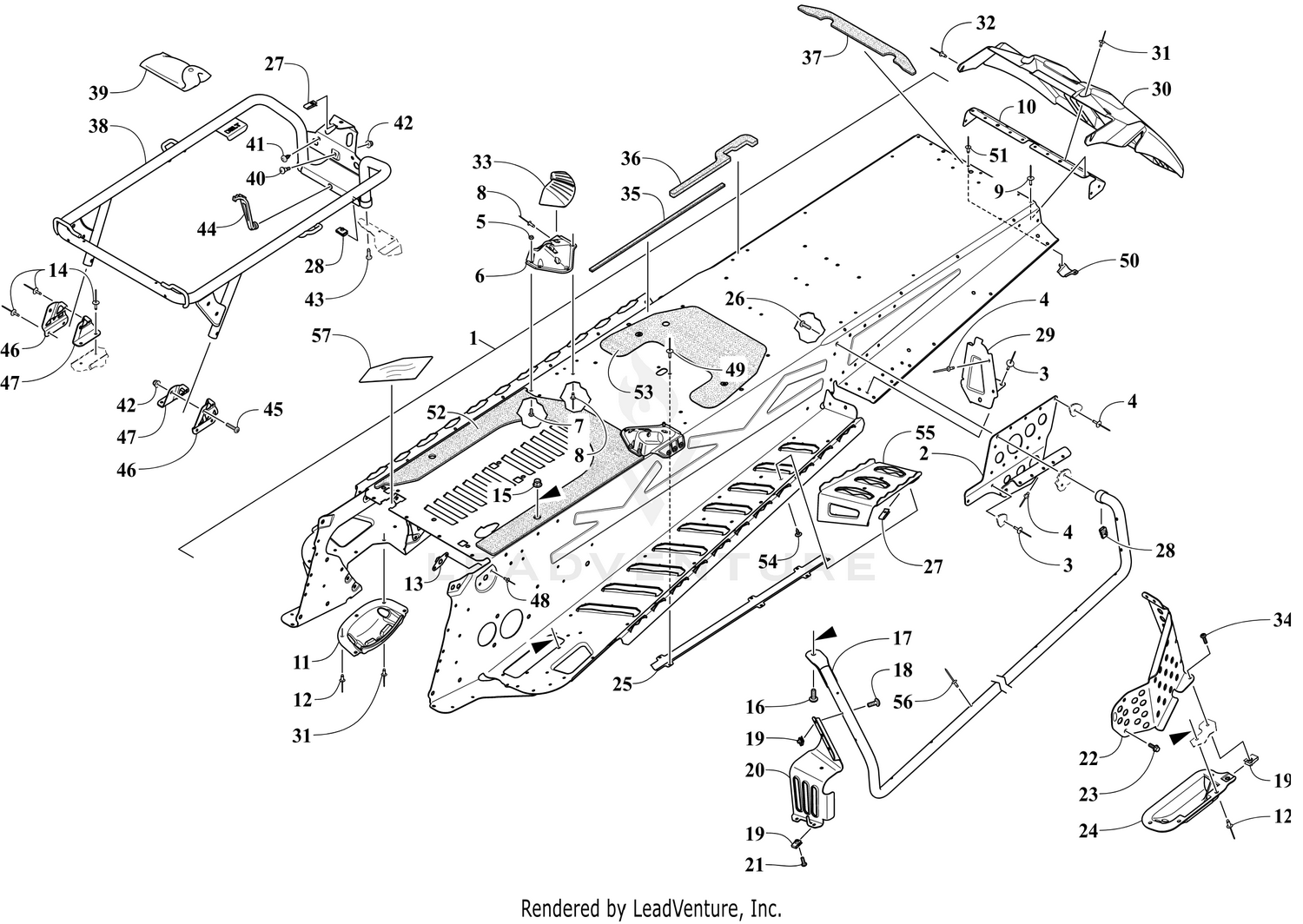TUNNEL AND REAR RACK ASSEMBLY [111325]