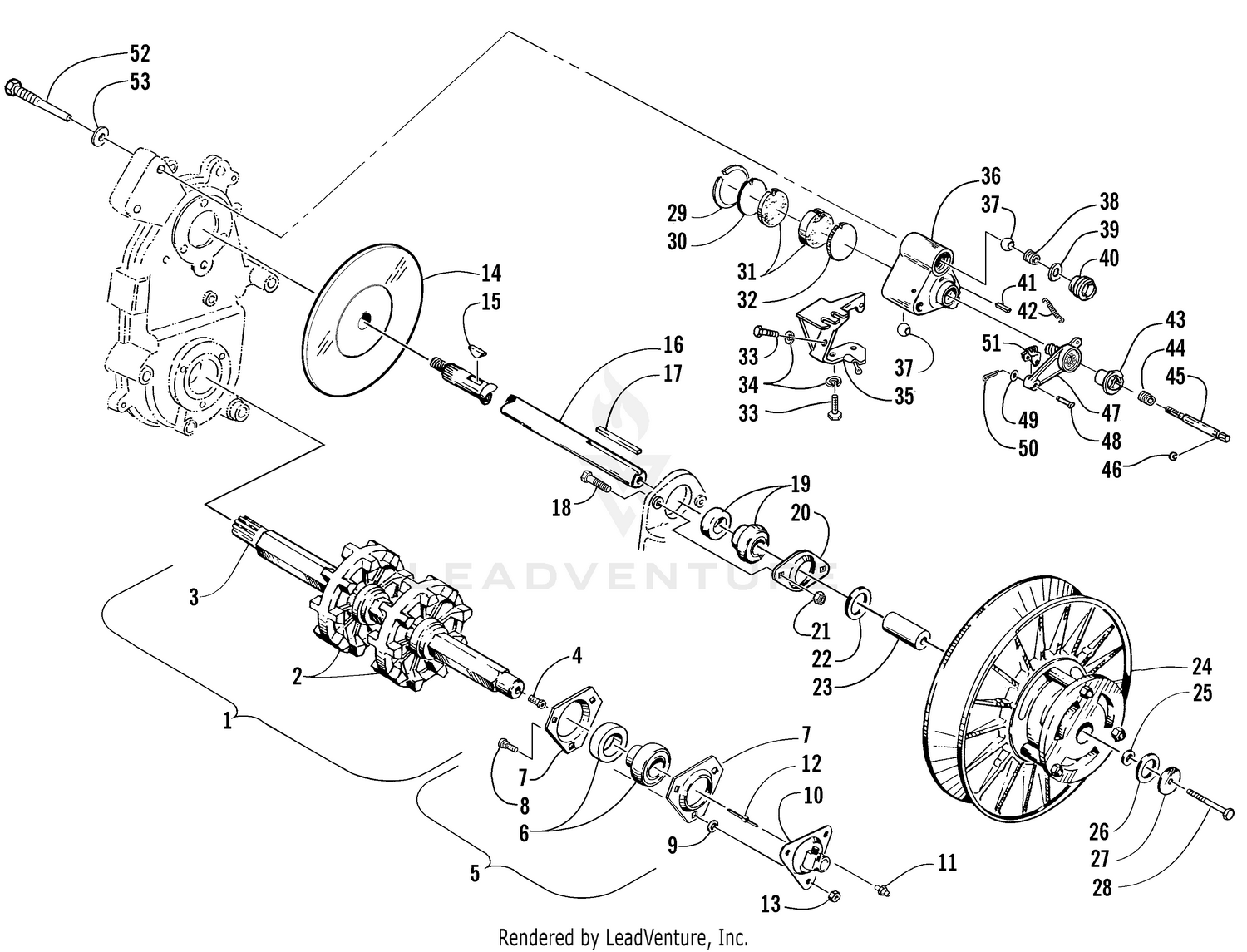 DRIVE TRAIN SHAFTS AND BRAKE ASSEMBLIES [77081]